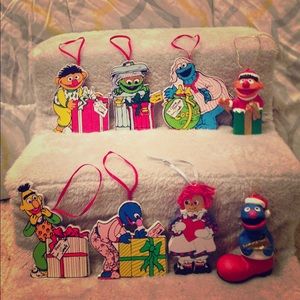 Sesame Street Christmas Ornament Lot